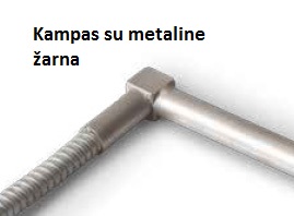 Grzałki kasetowe kątowe z metalowym wężem